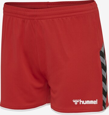 Hummel - Regular Calças de desporto 'Poly' em vermelho