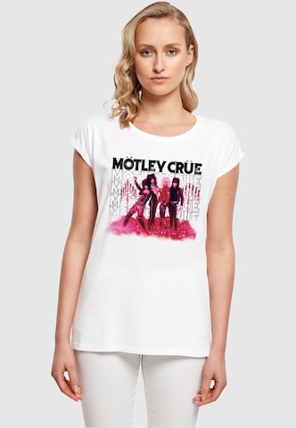 Merchcode Shirt 'Motley Crue - Mauve' in Wit: voorkant