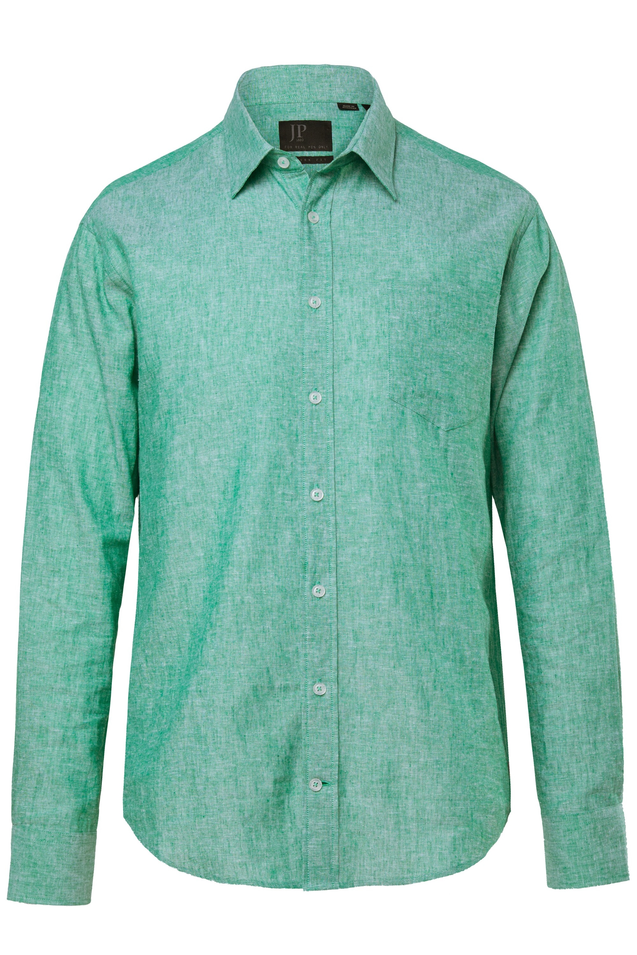 JP1880 Regular fit Overhemd in Groen: voorkant