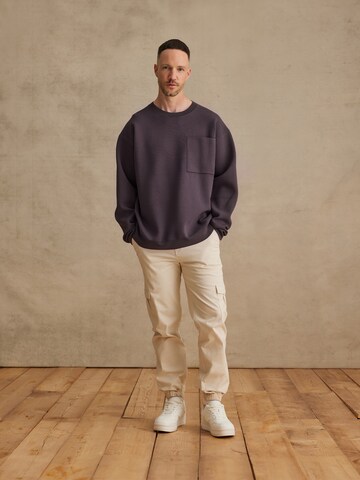 DAN FOX APPAREL Sweater 'Timur' in Grey: front