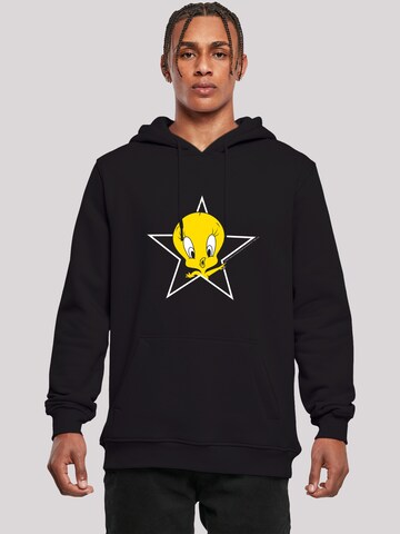 Sweat-shirt 'Looney Tunes Tweety Pie Star' F4NT4STIC en noir : devant