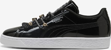 PUMA Platform trainers 'Suede Bloom Patent' in Black: front
