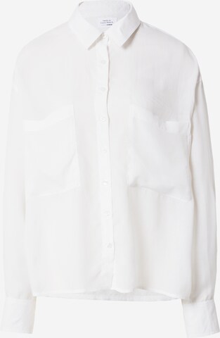 Chemisier 'Carla' Daahls by Emma Roberts exclusively for ABOUT YOU en blanc : devant