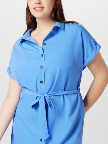 ONLY Carmakoma Košeľové šaty 'DIEGA' - Modrá