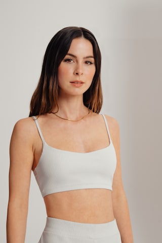 A LOT LESS Bustier Top 'Nela' in Grau: predná strana