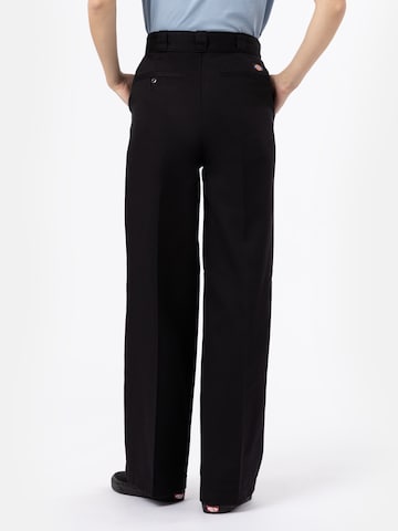 DICKIES Wide leg Trousers with creases 'GROVE' in Black