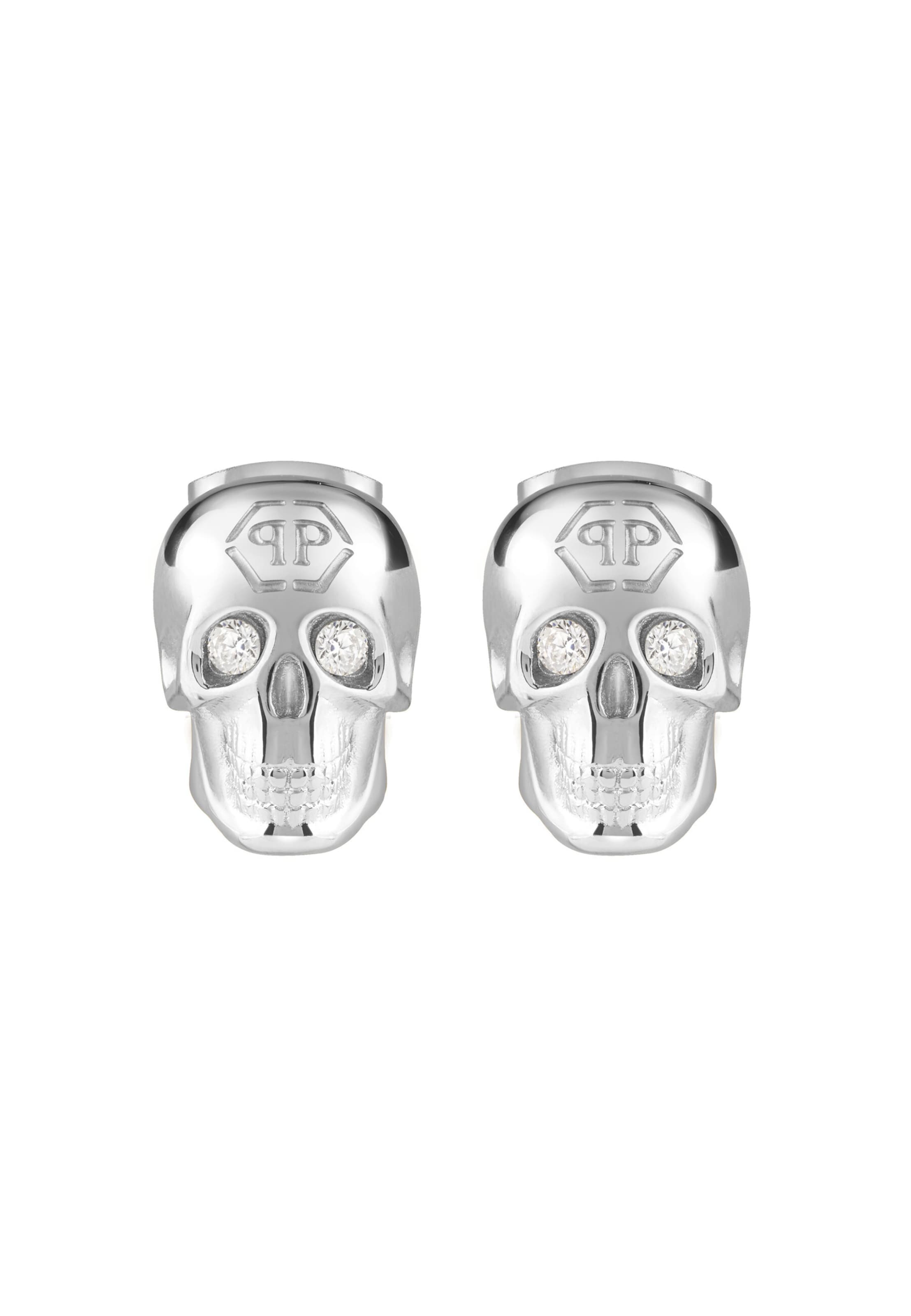Philipp Plein Jewellery Earring '3D SKULL' in Silver: front