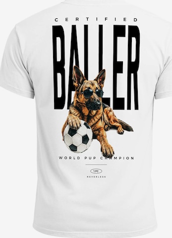 Neverless Shirt 'Pub Champion' in Weiß: Vorderseite