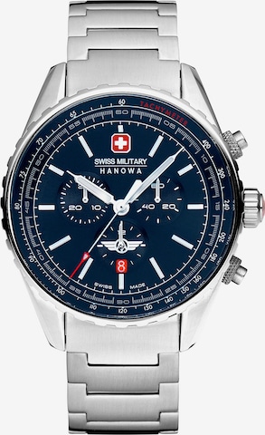 SWISS MILITARY HANOWA Analoog horloge 'AFTERBURN CHRONO' in Zilver: voorkant