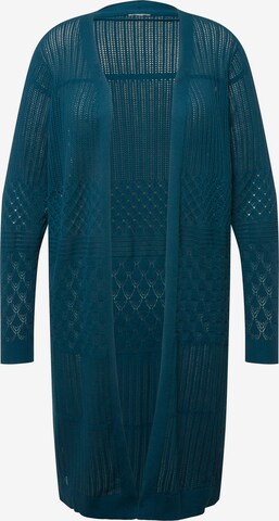 Ulla Popken Knit Cardigan in Blue: front