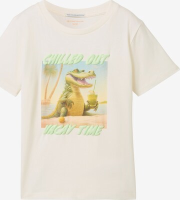 T-Shirt TOM TAILOR en beige : devant