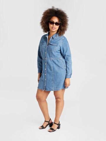 Levi's® Plus Skjortklänning 'PL Flynn Western Dress' i blå