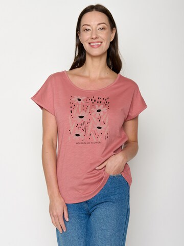 Maglietta 'Cool No Rain' di GREENBOMB in rosa: frontale