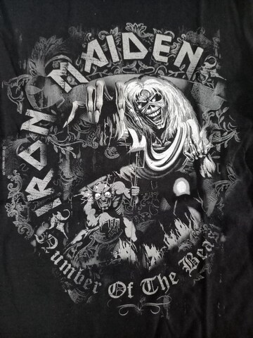 Iron Maiden Shirt 'Iron Maiden Number of the Beast Watermark  T-Shirt' in Black