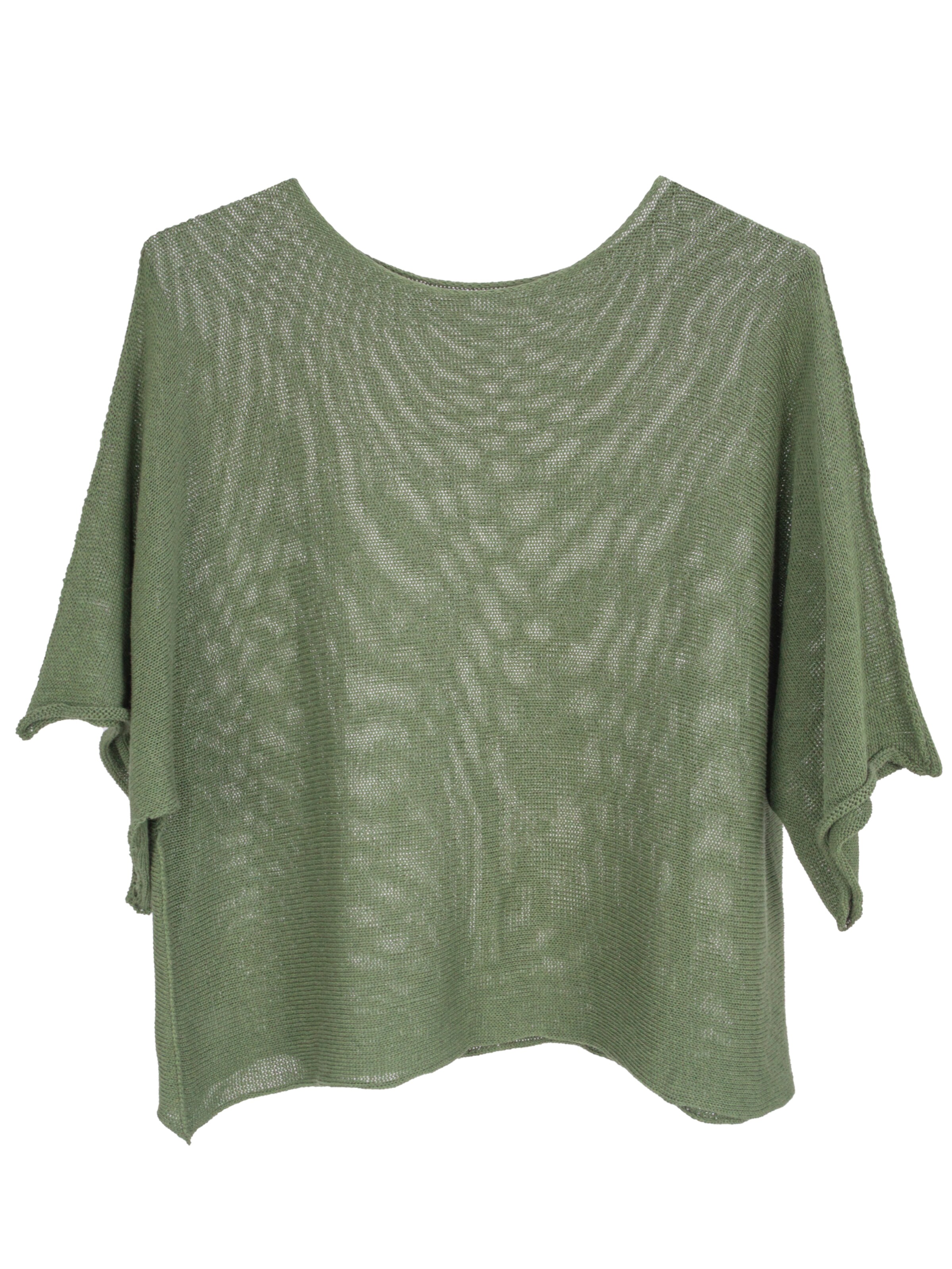 Seasons of April Trui 'Fleur' in Groen: voorkant