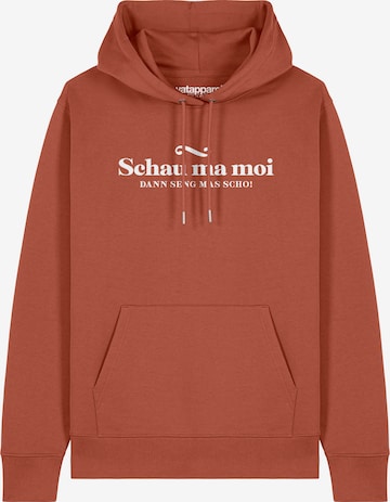 Sweat-shirt Watapparel en marron : devant