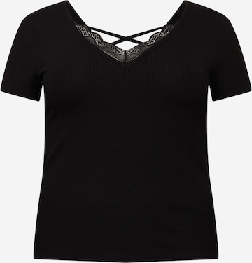 ABOUT YOU Curvy T-shirt 'Georgia' i svart: framsida