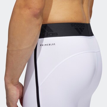 ADIDAS SPORTSWEAR Skinny Workout Pants 'Alphaskin' in White