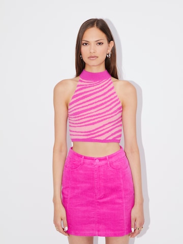 LeGer by Lena Gercke Knitted Top 'Fee' in Pink: front