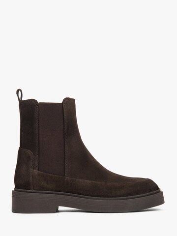 Estro Chelsea boots '09-3805' in Bruin: voorkant
