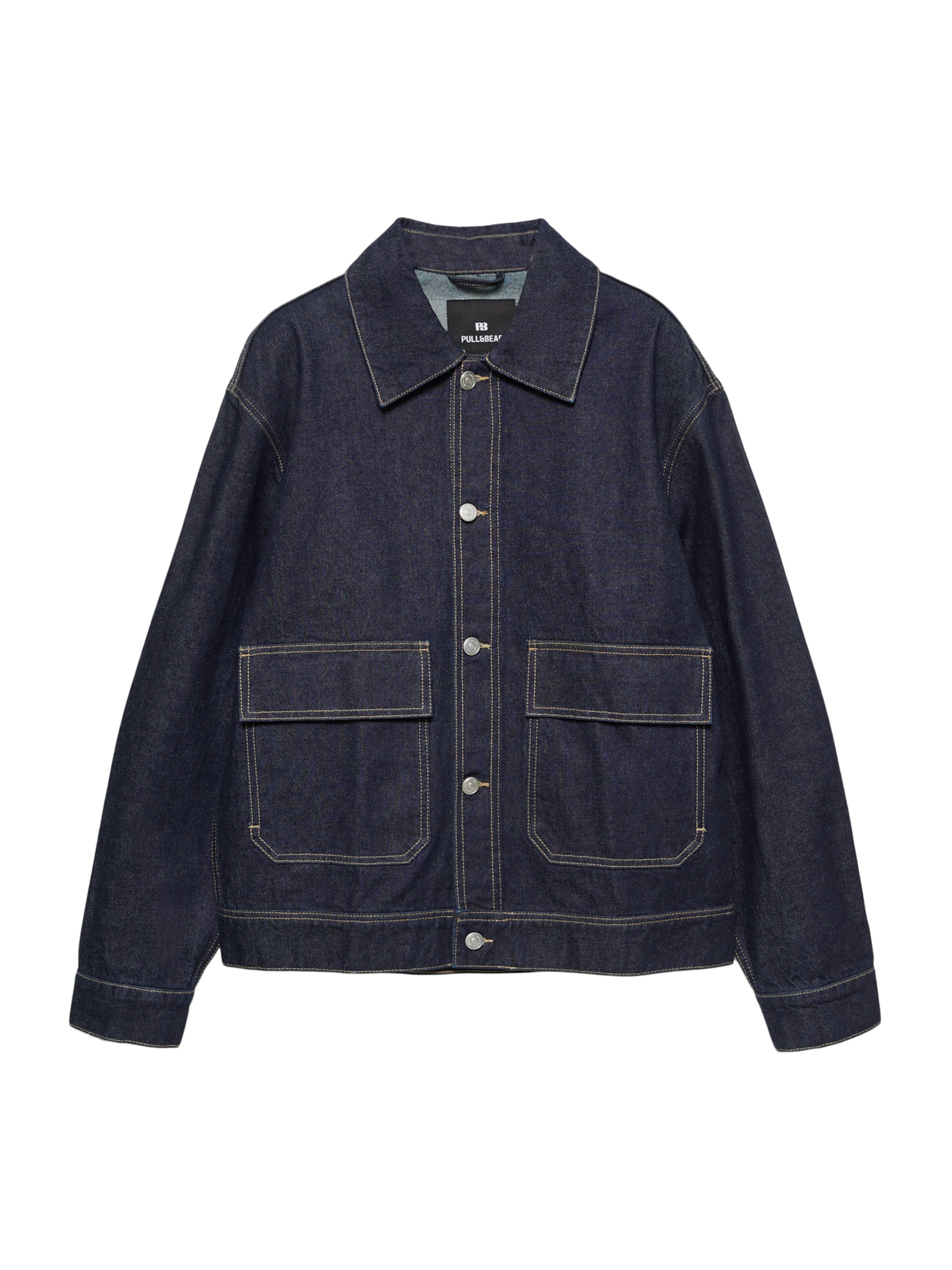 Pull&Bear Prechodná bunda - Modrá: predná strana