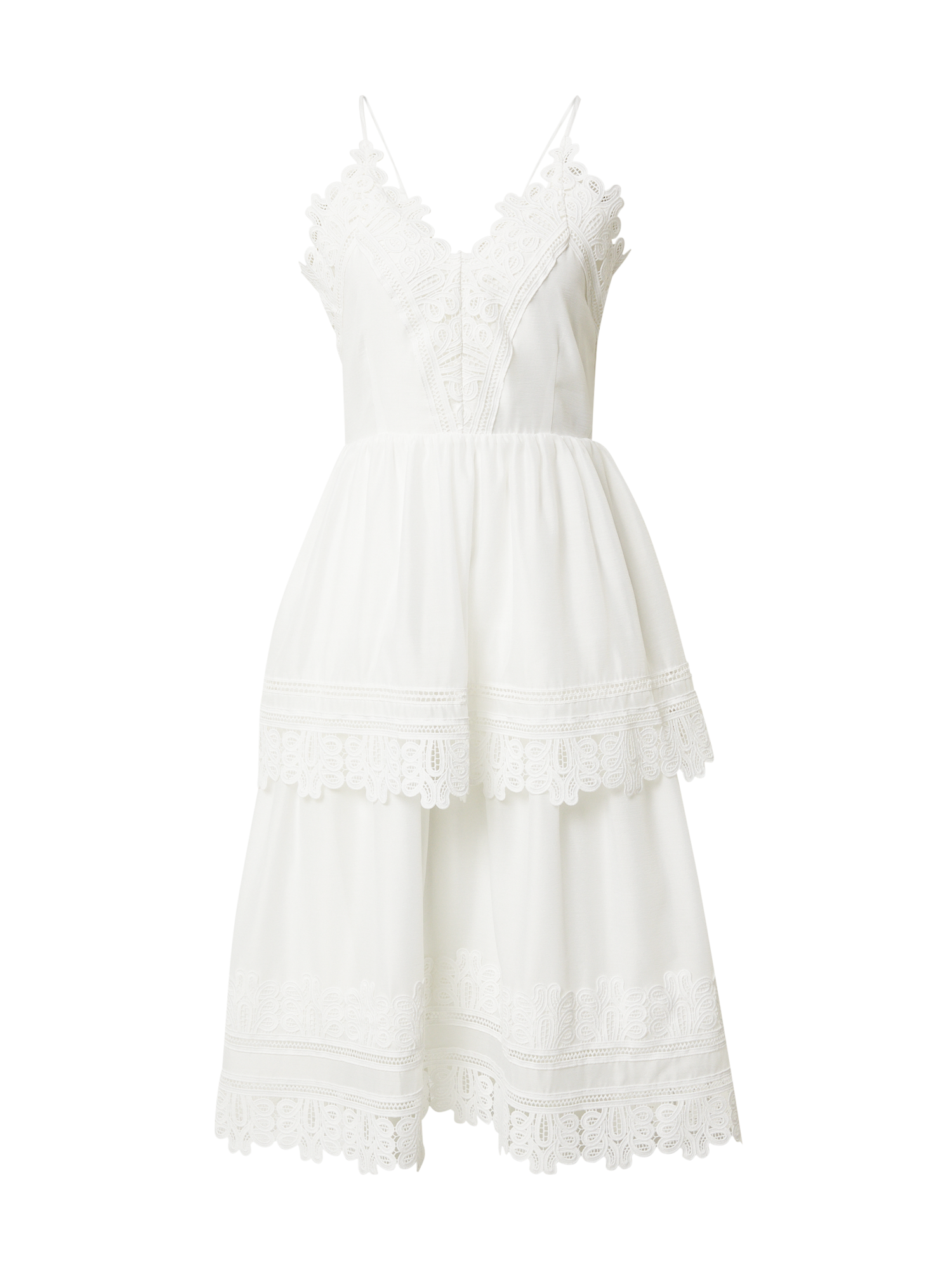 w9luq Premium Marella Letnia sukienka PELAGO w kolorze Białym 