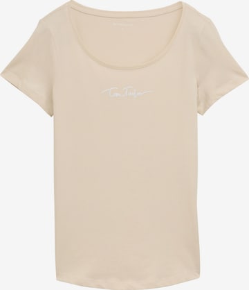 TOM TAILOR Shirt in Beige: front