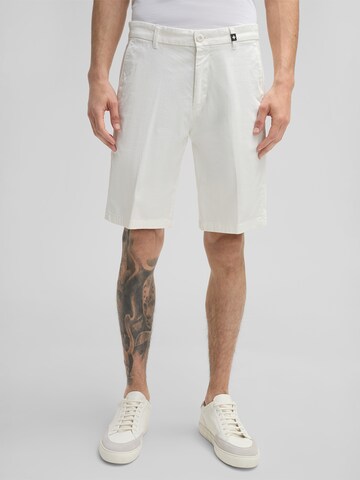 STRELLSON Slim fit Trousers with creases 'Crush' in Beige: front