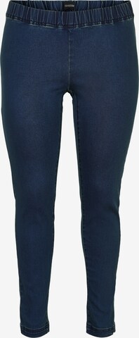 GOZZIP Leggings 'Maya Denim' in Blauw: voorkant