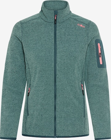 CMP Athletic Fleece Jacket in Green: front