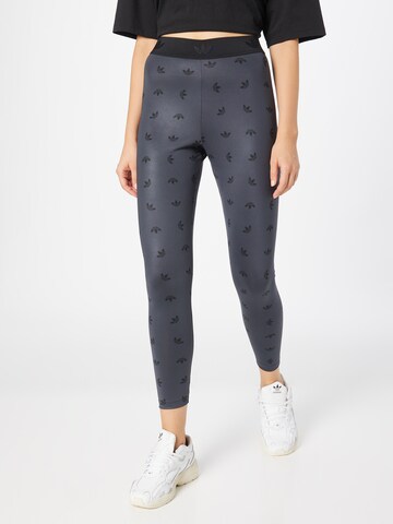 pelēks ADIDAS ORIGINALS Šaurs Legingi ' High Waist Allover Print': no priekšpuses