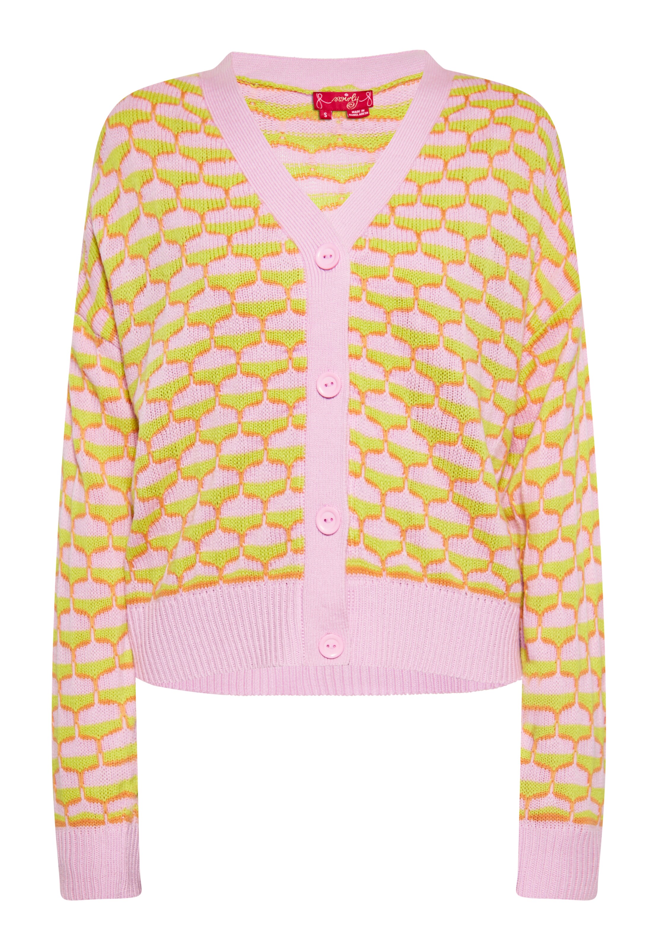 swirly Kampsun, värv roosa: eest vaates