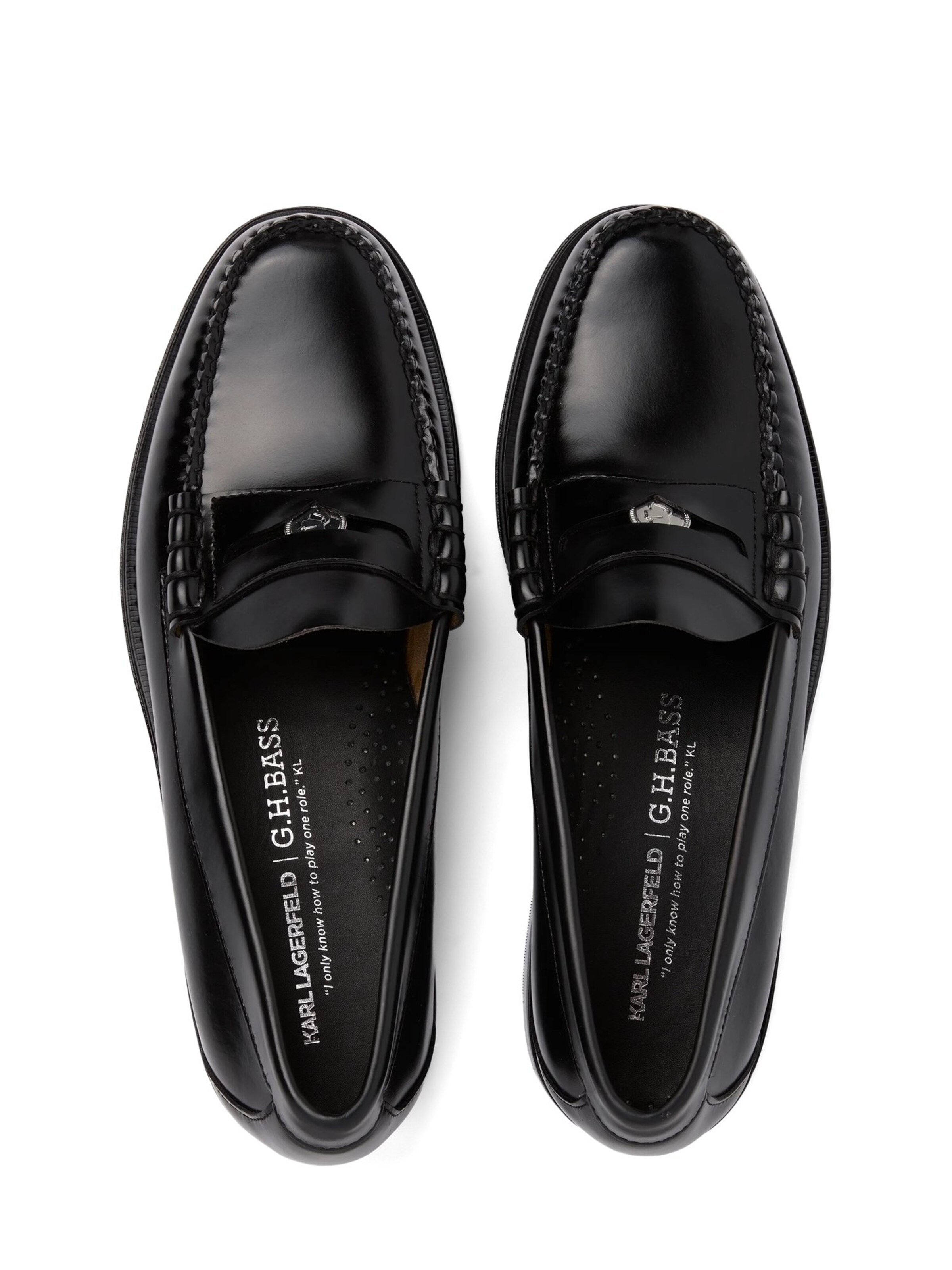 Karl Lagerfeld Natikači ' Kl x Bass Penny ' | črna barva
