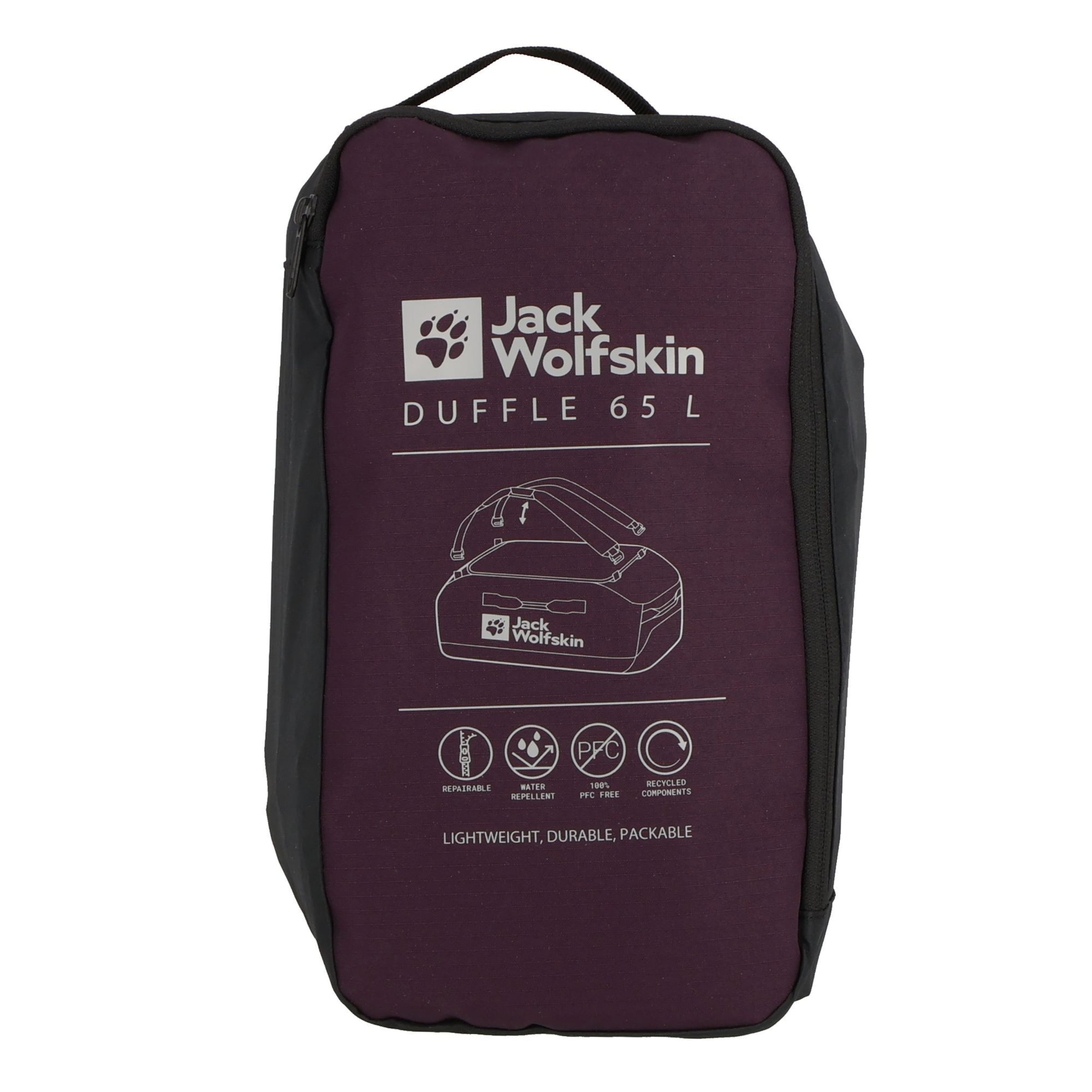Sac de voyage JACK WOLFSKIN en violet : devant