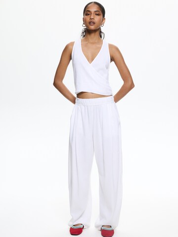 Pull&Bear Top in Wit: voorkant