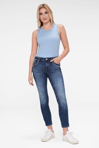SENSES.THE LABEL Slimfit Jeans in Blau