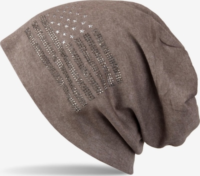 styleBREAKER Mütze 'Beanie mit USA Flagge aus Strass' in 54-64 in braun, Produktansicht
