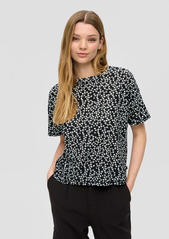 QS T-Shirt in Schwarz: Vorderseite