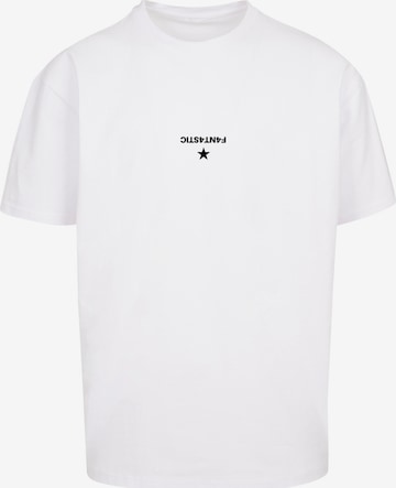 T-Shirt 'Geometric' F4NT4STIC en blanc : devant