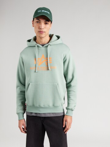 Sweat-shirt ALPHA INDUSTRIES en vert : devant