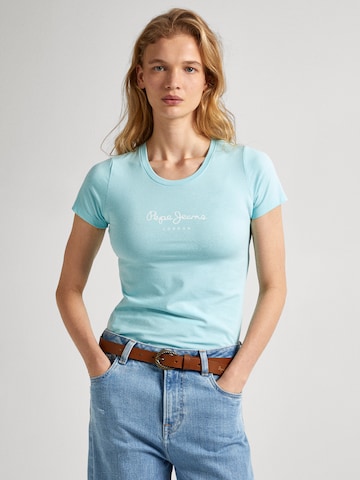 Pepe Jeans T-shirt 'NEW VIRGINIA' i blå: framsida