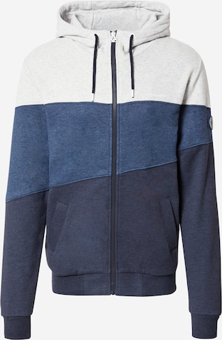 Ragwear Zip-Up Hoodie 'TRIEN' in Blue: front