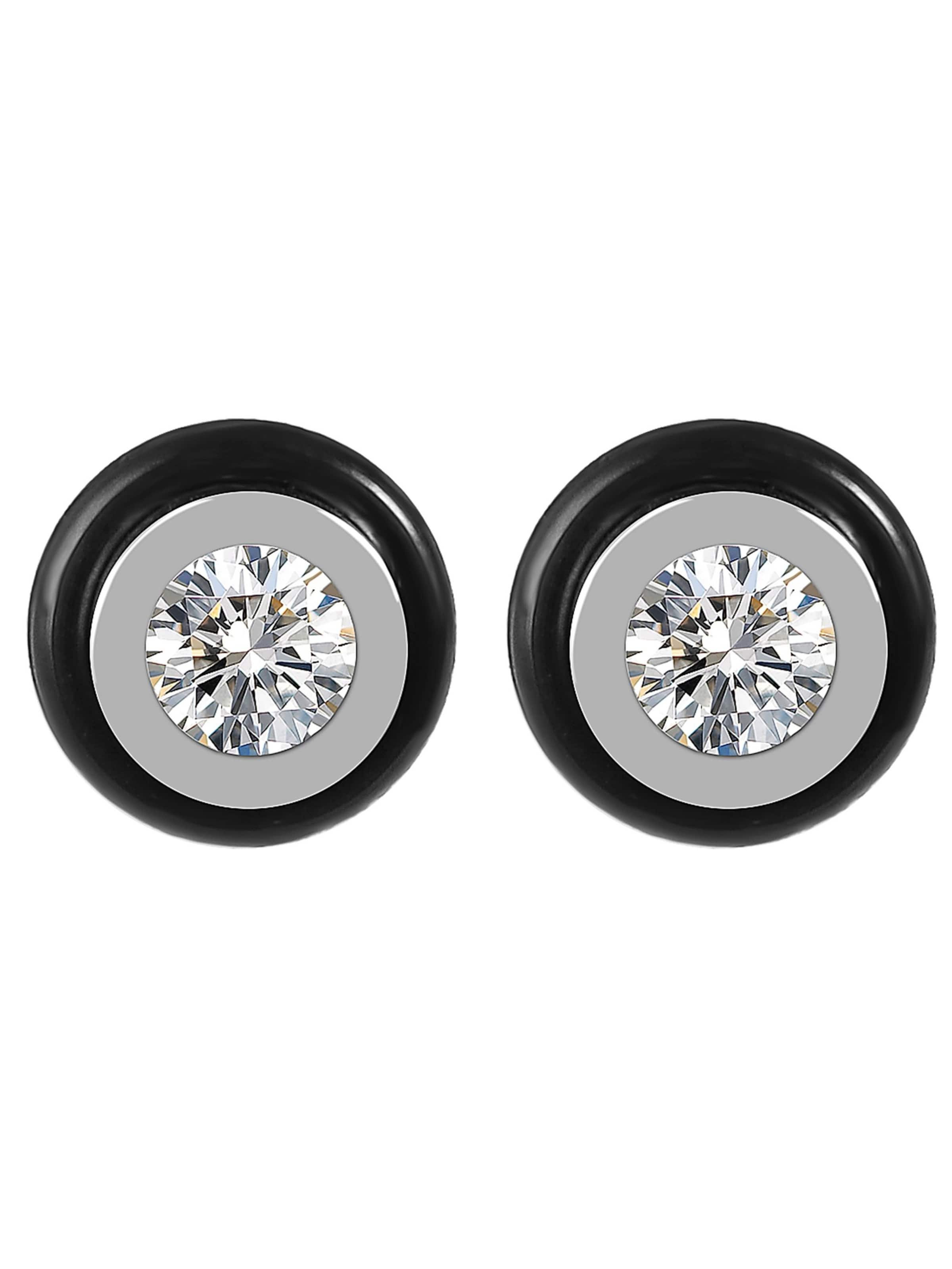 Akzent Earrings 'Jova, langlebig' in Silver: front