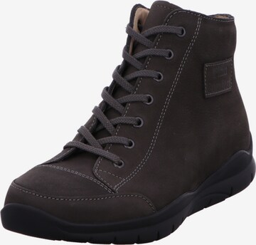 Finn Comfort Lace-Up Ankle Boots in Grey: front