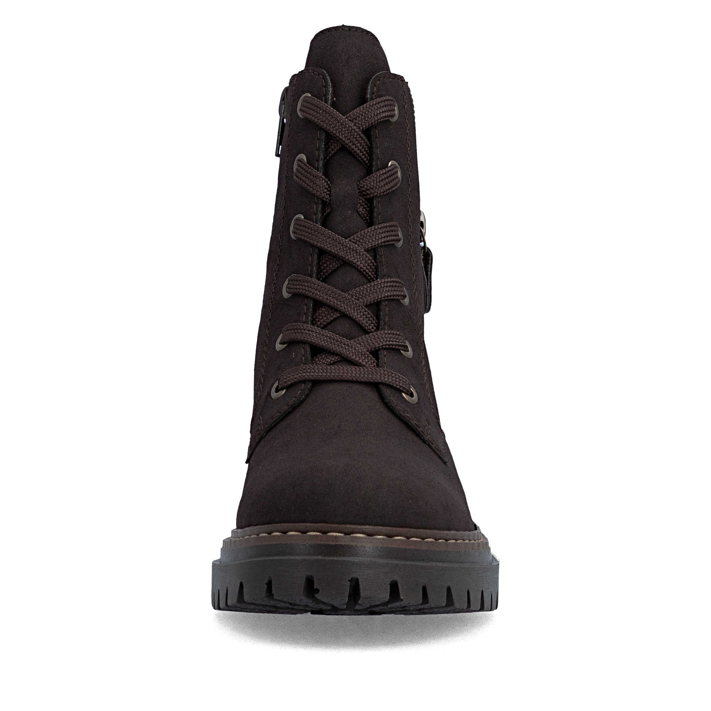 Rieker Lace-Up Ankle Boots in Brown