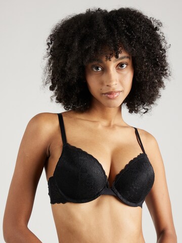 Lindex T-shirt Bra 'Linnea' in Black: front