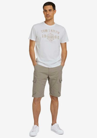 TOM TAILOR Regular Fit T-Shirt in Weiß