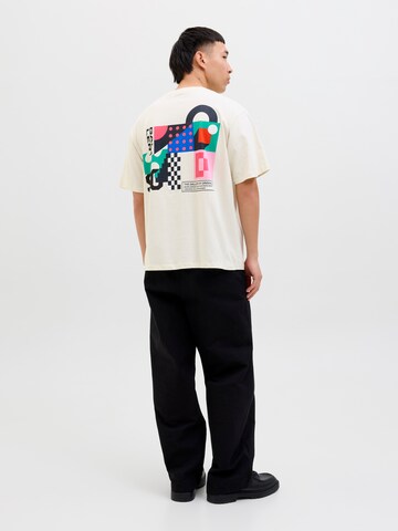 JACK & JONES Majica 'JORFOLD' | bela barva: sprednja stran