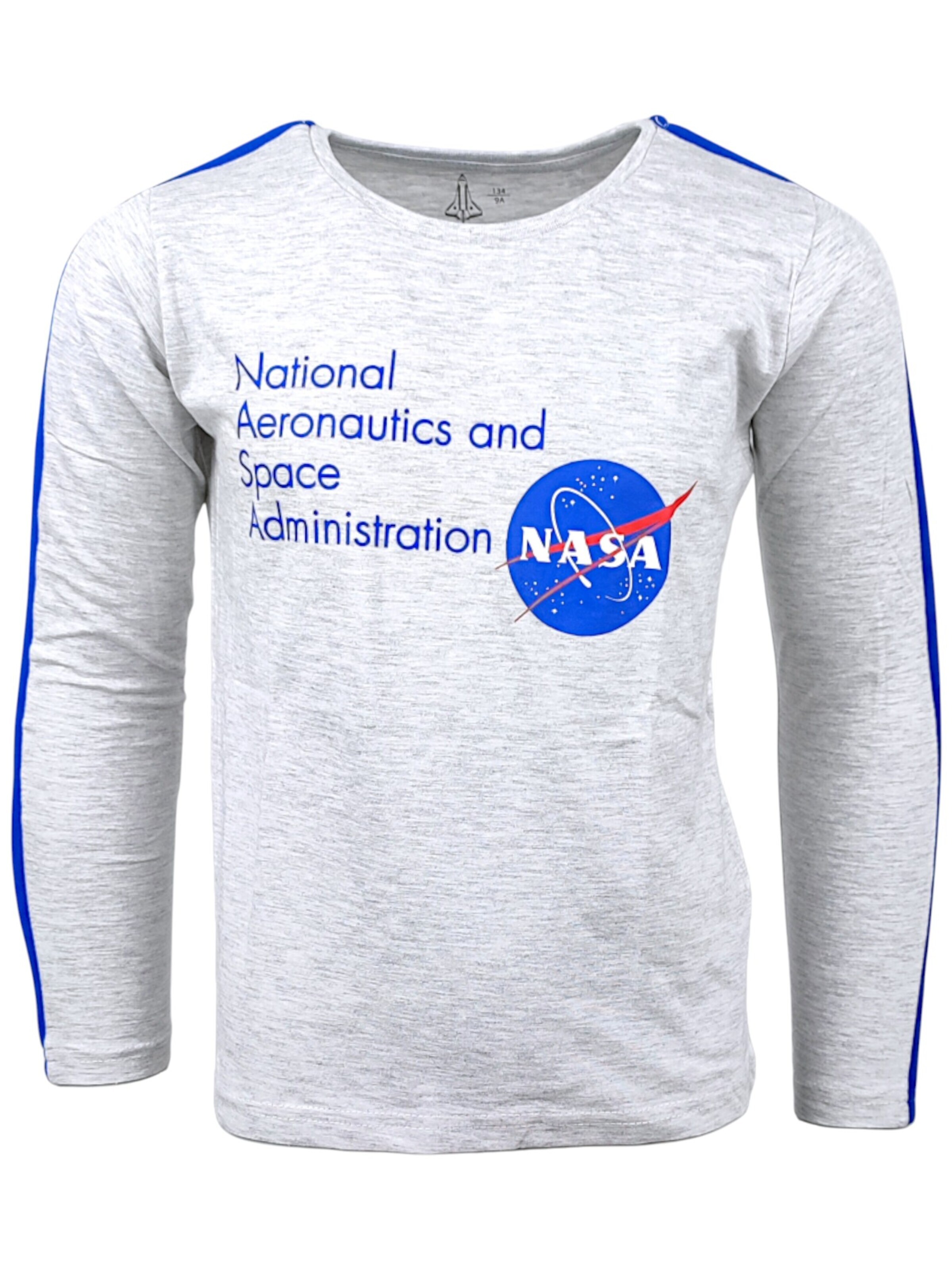 NASA Shirt 'NASA Langarmshirt' in Grey: front