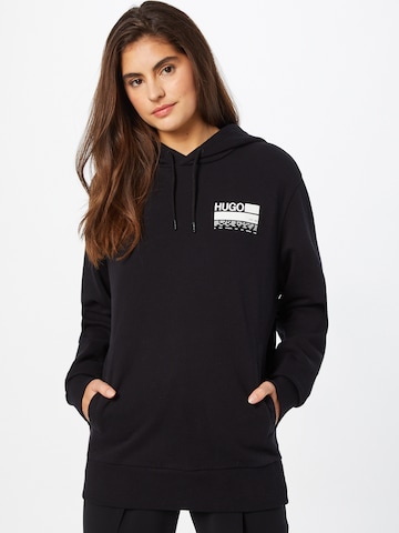 HUGO Sweatshirt 'Dasweater' in Black: front